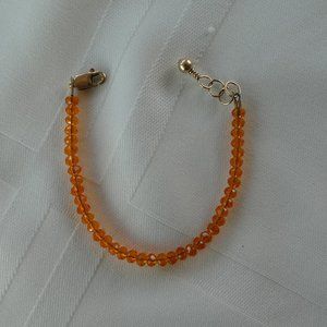 *SOLD* GEMS BY LAURA Baby Toddler Girls Bracelet, Pumpkin Orange